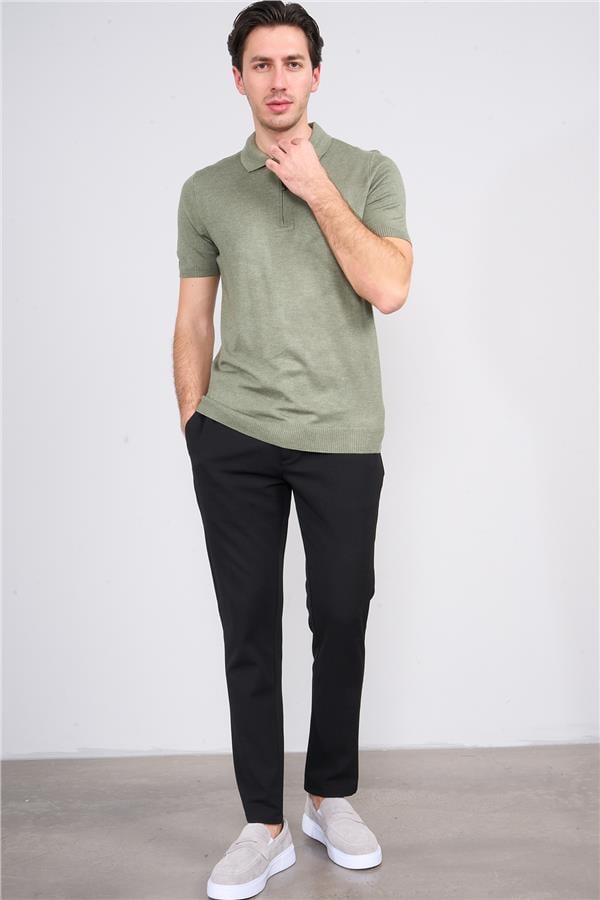 Halifaks A.Yeşil Erkek 39553 40 Ferm Polo Yk 20 2 Vıs Cot Tac Basıc Kısa Kol T-Shirt