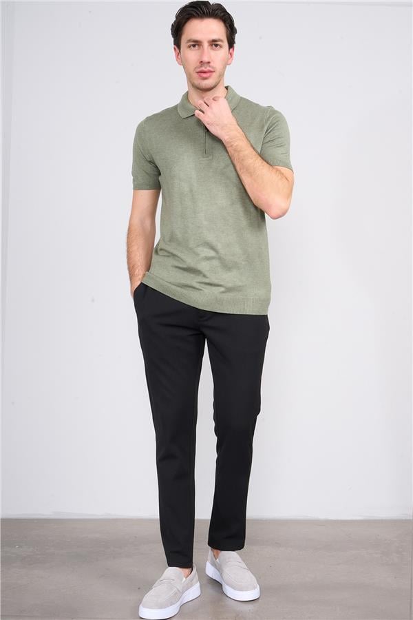Halifaks A.Yeşil Erkek 39553 40 Ferm Polo Yk 20 2 Vıs Cot Tac Basıc Kısa Kol T-Shirt