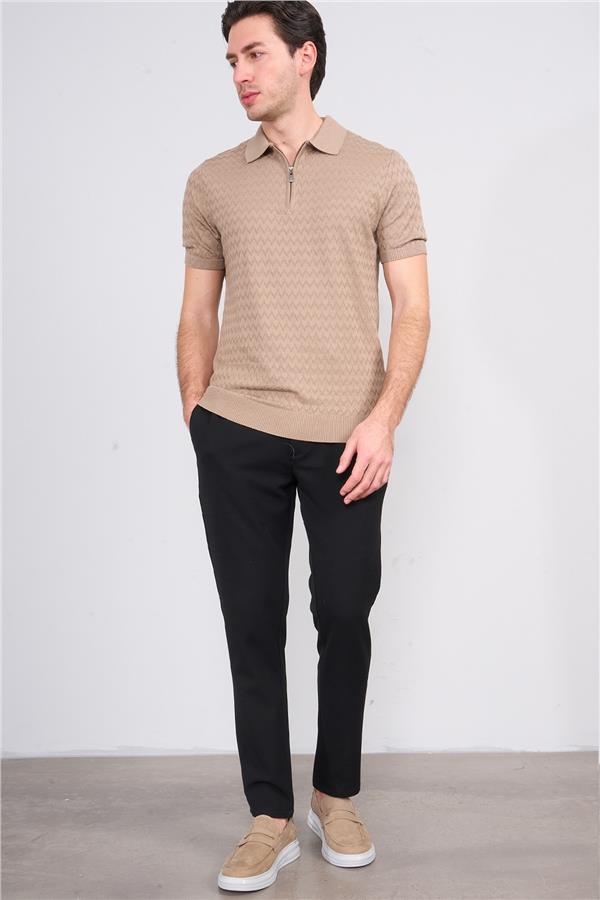 Halifaks K.Vizon Erkek 39796 40 Ferm Polo Yk 20 2 Vıs Cot Tac Tek Kat Kısa Kol T-Shirt