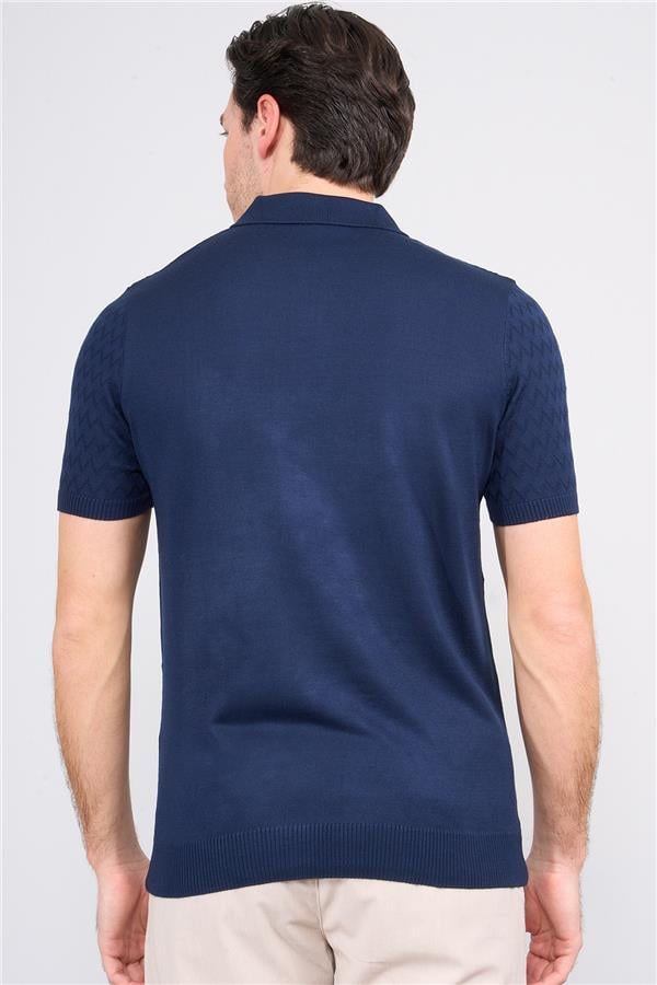 Halifaks Lacivert Erkek 39796 40 Ferm Polo Yk 20 2 Vıs Cot Tac Tek Kat Kısa Kol T-Shirt