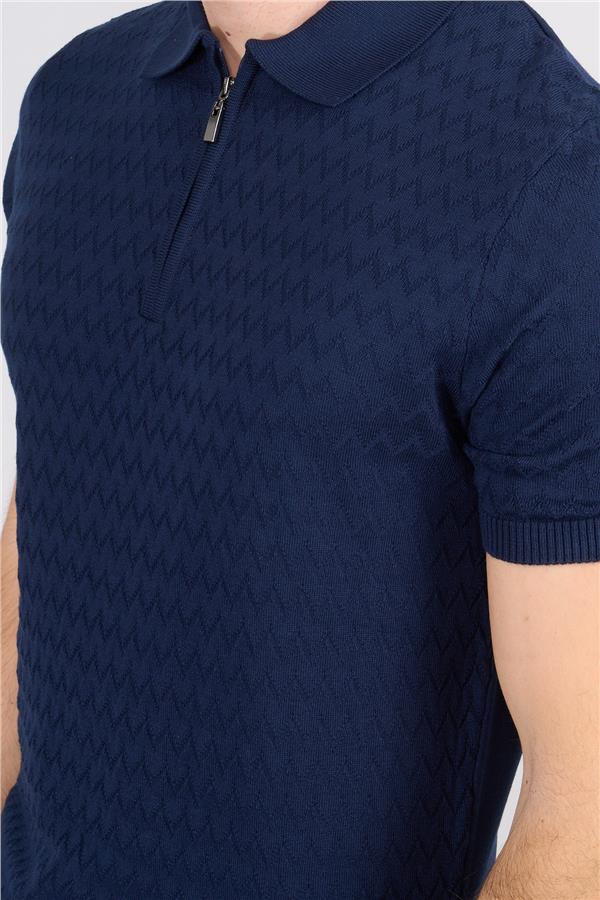 Halifaks Lacivert Erkek 39796 40 Ferm Polo Yk 20 2 Vıs Cot Tac Tek Kat Kısa Kol T-Shirt