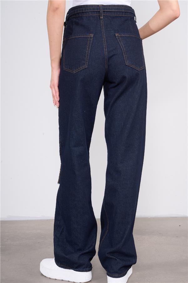 Helly Y25 3101 Kadın Onu Dıkıslı Bagcıklı Kot Pantolon