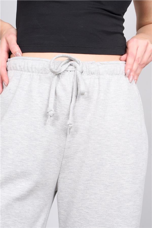 Helly Y25 Mp-3965 Gri Kadın Beli Bağlamalı Bol Pantolon
