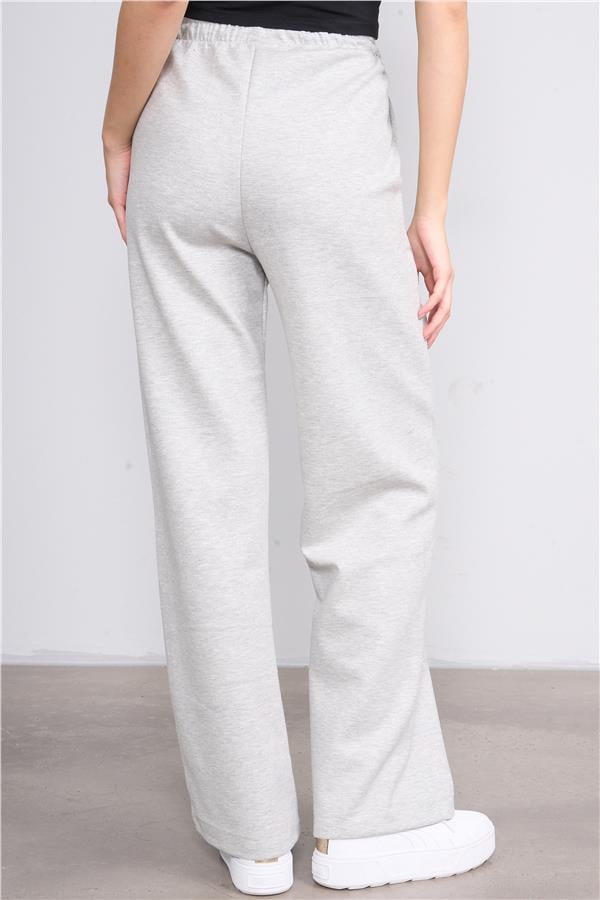 Helly Y25 Mp-3965 Gri Kadın Beli Bağlamalı Bol Pantolon