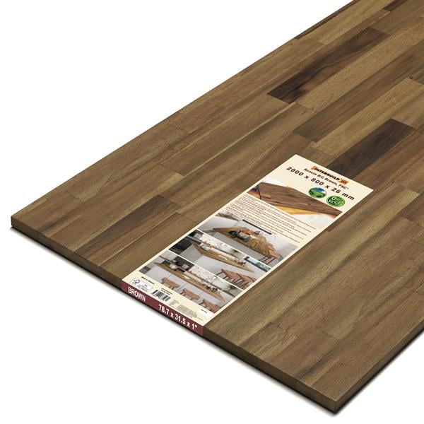 İnterbuild Masif Akasya B/C Panel /Tezgah (2000x800x26 mm) Kahve - 675279