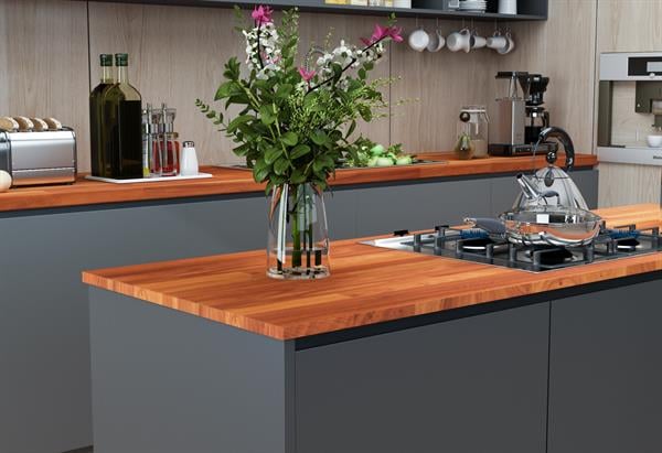 İnterbuild Mutfak Tezgahı Karrı Masif Ağaç (2200x635x26 mm)-  672063