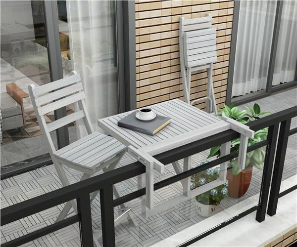 İnterbuild Stockholm Katlanır ve Ayarlanabilir Balkon Masası Alaca Gri - 673800