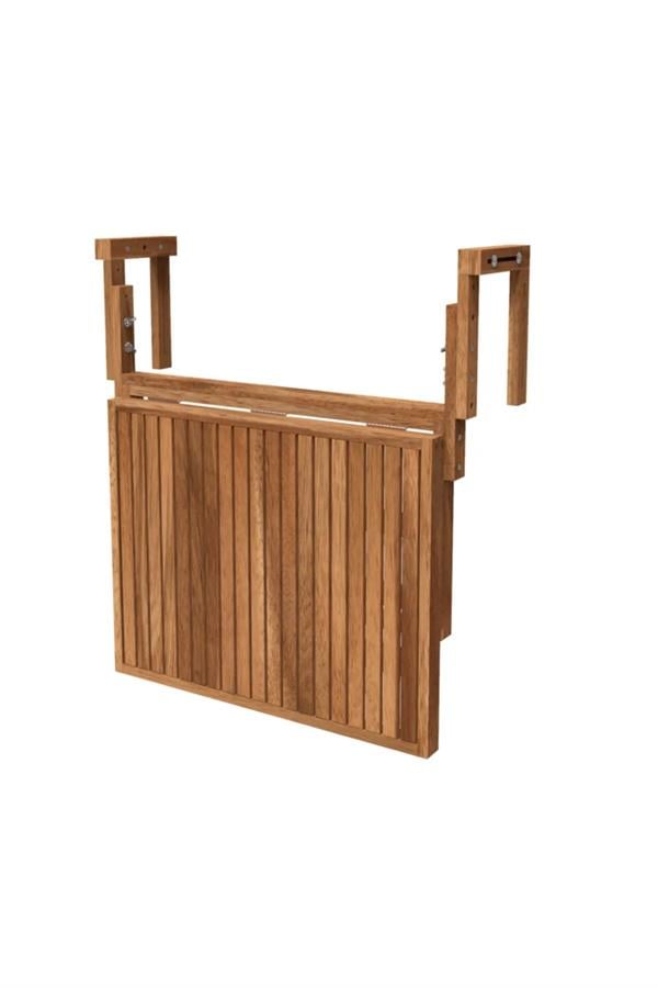 İnterbuild Toronto Katlanır ve Ayarlanabilir Balkon Masası Altın Tik - 669759