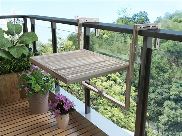 İnterbuild Toronto Katlanır ve Ayarlanabilir Balkon Masası Org Beyaz - 673824