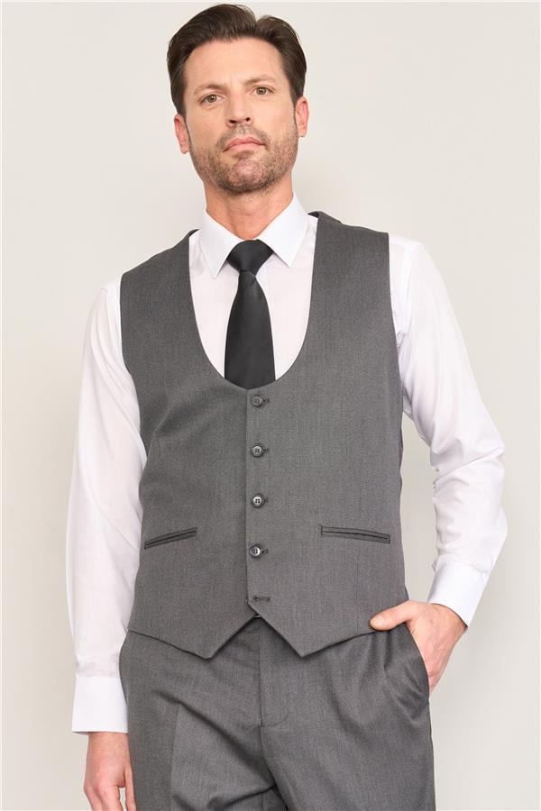 Kagi Lacivert Erkek Pamuk Polyester Roma Yelekli Takım