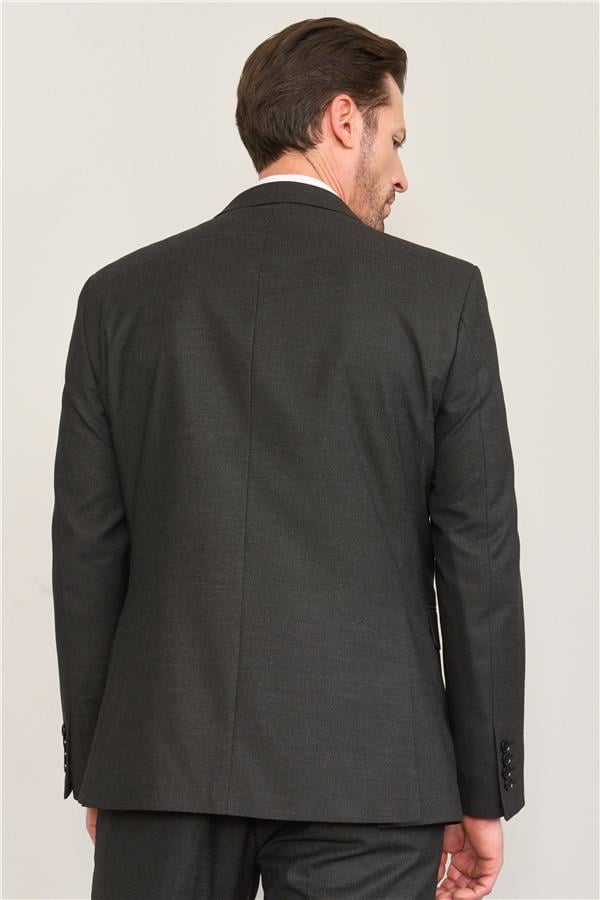 Kagi Siyah Erkek Pamuk Polyester Modena Yelekli Takım