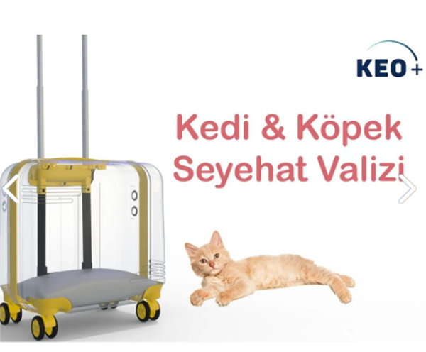 KEO COLORS SEFFAF PET VALIZ SARI AKSESUAR
