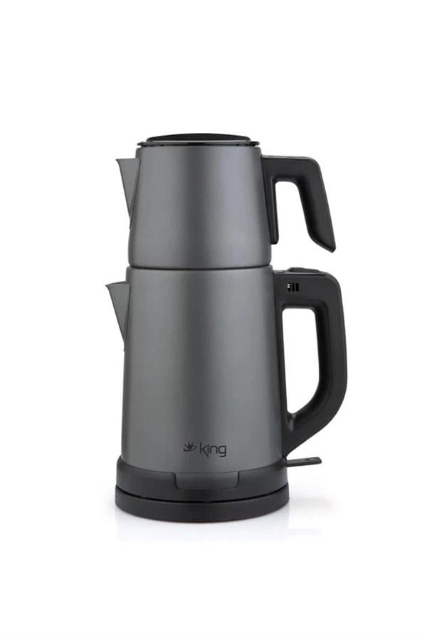 King KCM331 Tea Pro Inox Çay Makinesi Antrasit
