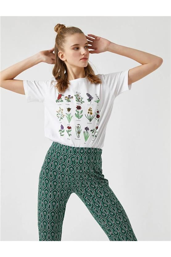 Koton 2Yal18766Ik Kırık Beyaz T-Shirt