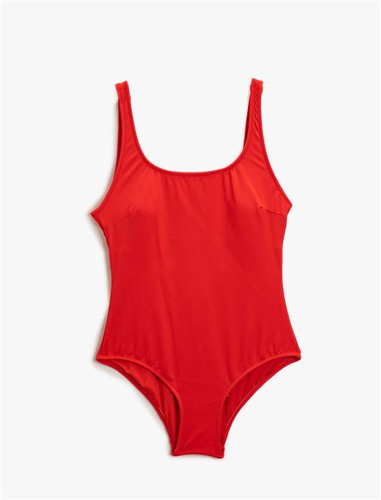 Koton Y23 3Sak20002Bm Kırmızı 414 Kadın Elastan Swımwear Mayo