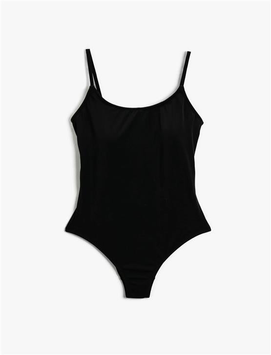 Koton Y23 3Sak20007Bm Sıyah 999 Kadın Elastan Swımwear Mayo