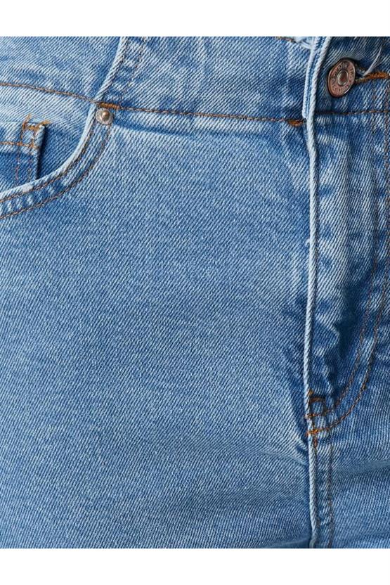 Koton 3Sal40021Md Lgt Açık İndigo Kadın Pamuk Denim Pantolon