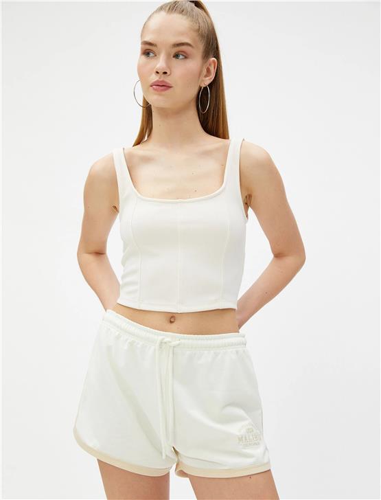 Koton 3Sal40098Ik 057 Bej Genç Kız Jersey Short