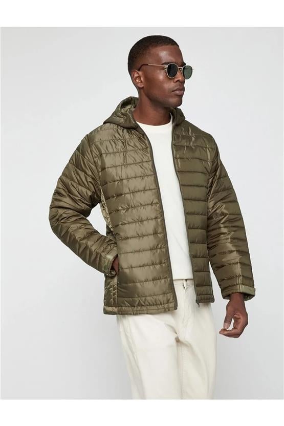 Koton 3Wam20155Hw Haki 858 Erkek Polyester Outerwear Ceket
