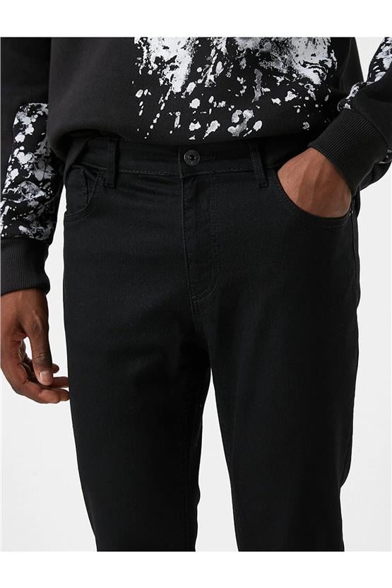 Koton 3Wam40011Bd Siyah 999 Erkek Pamuk Denim Skinny Pantolon