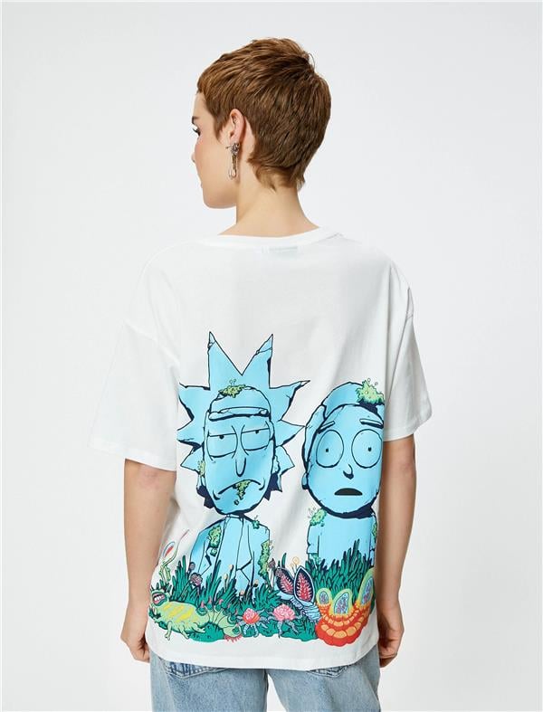 Koton 4Sal10171Ik 010 Ekru Genç Kız Jersey Kısa Kollu T-Shirt