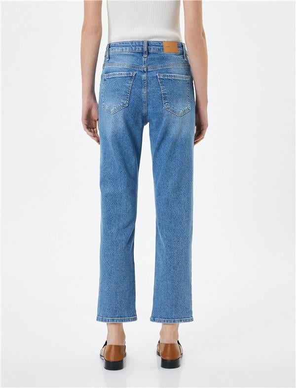 Koton 4Sal40008Md Lgt Açık İndigo Kadın Denim Pantolon