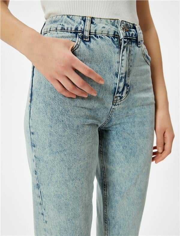 Koton 4Sal40012Md Bch Bleach Kadın Denim Pantolon