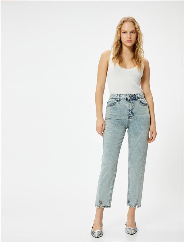 Koton 4Sal40012Md Bch Bleach Kadın Denim Pantolon