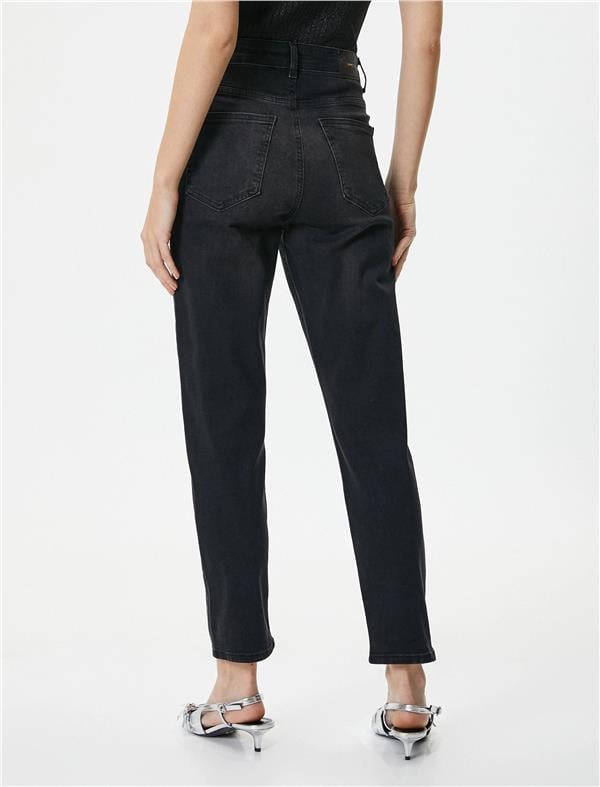 Koton 4Sal40025Md Blk Siyah Kadın Denim Pantolon