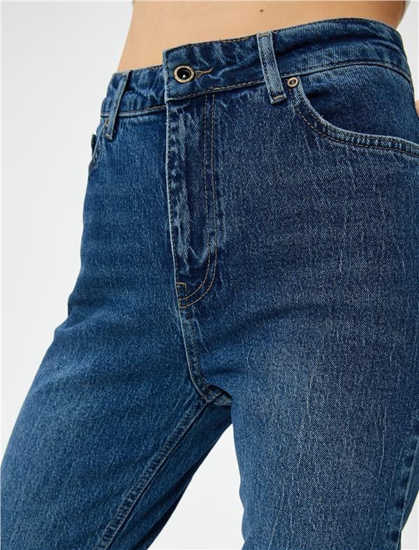 Koton 4Sal40306Md Drk Koyu İndigo Kadın Denim Pantolon