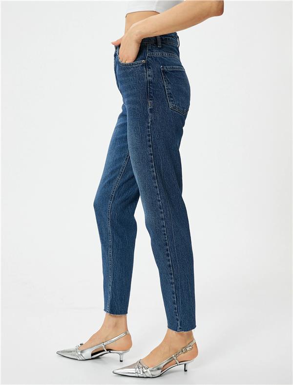 Koton 4Sal40306Md Drk Koyu İndigo Kadın Denim Pantolon