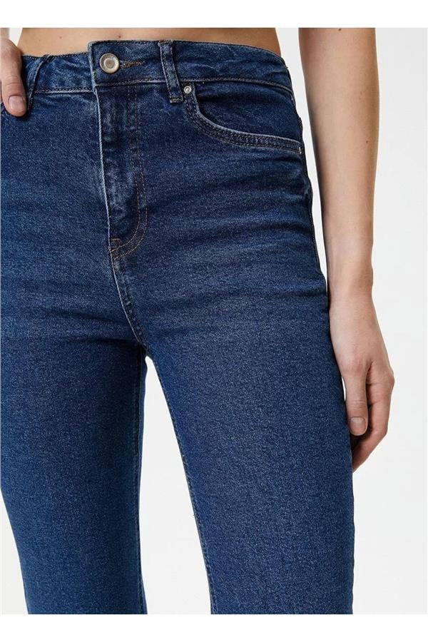 Koton 4Sal40314Md Mıd Orta İndigo Kadın Denim Pantolon