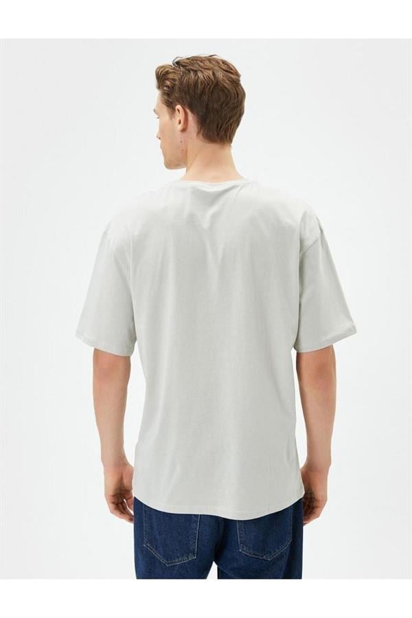 Koton 4Sam10040Hk 031 Gri Erkek Jersey Pamuk Kısa Kollu T-shirt
