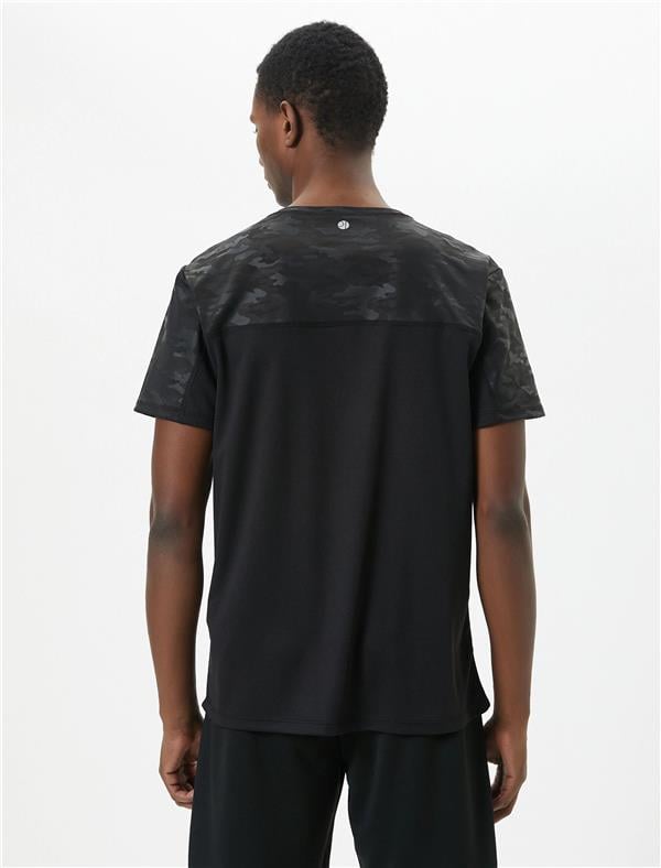 Koton 4Sam10040Nk 999 Siyah Erkek Elastan Jersey Kısa Kollu T-Shirt