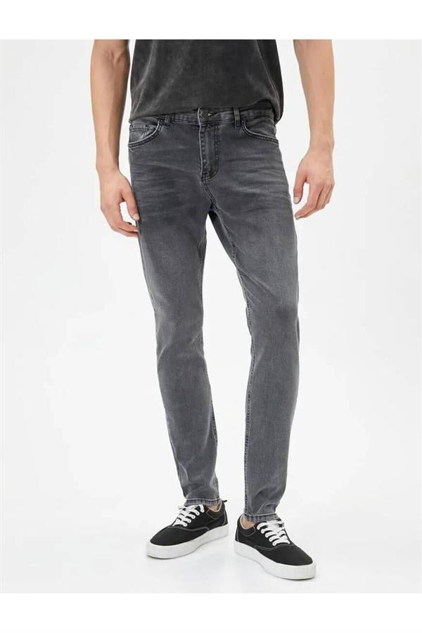 Koton 4Sam40007Nd 999 Siyah Erkek Denim Pamuk Pantolon