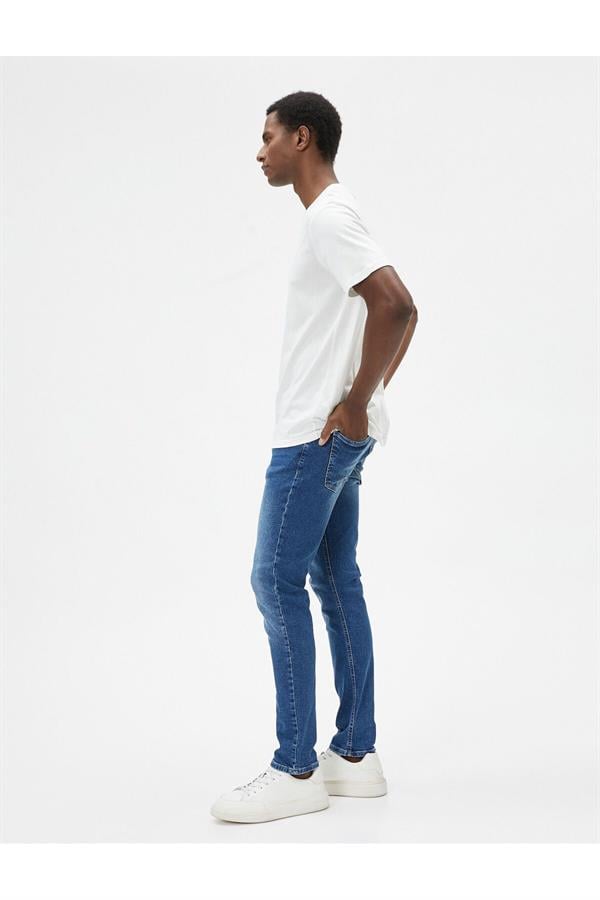 Koton 4Sam40011Nd 741 Koyu İndigo Erkek Denim Pamuk Pantolon