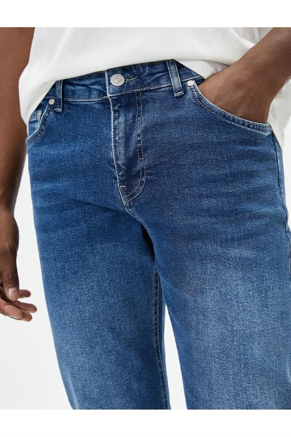 Koton 4Sam40011Nd 741 Koyu İndigo Erkek Denim Pamuk Pantolon