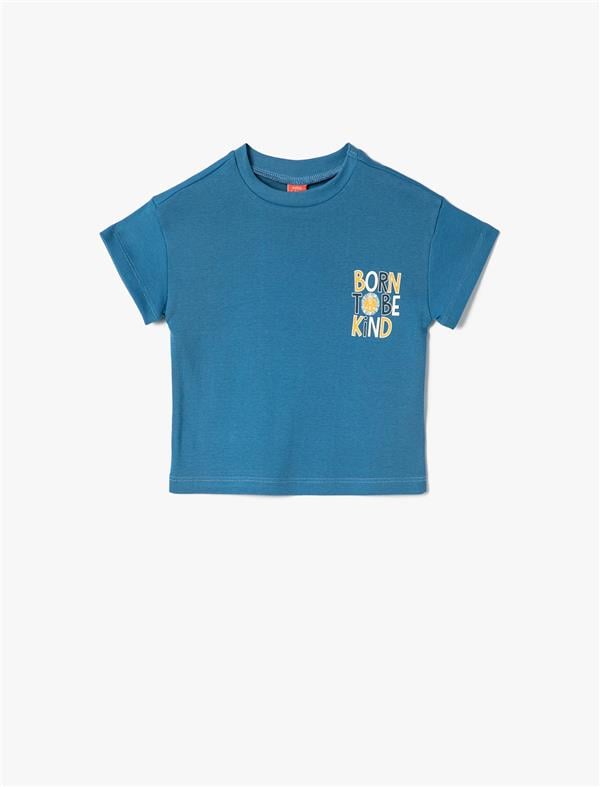 Koton 4Smb10017Tk 624 Mavi Erkek Bebek Jersey Kısa Kollu T-Shirt