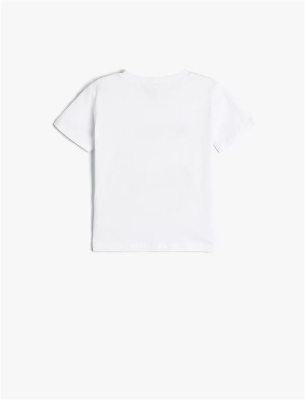 Koton 4Smb10179Tk 010 Ekru Erkek Bebek Jersey Kısa Kollu T-Shirt