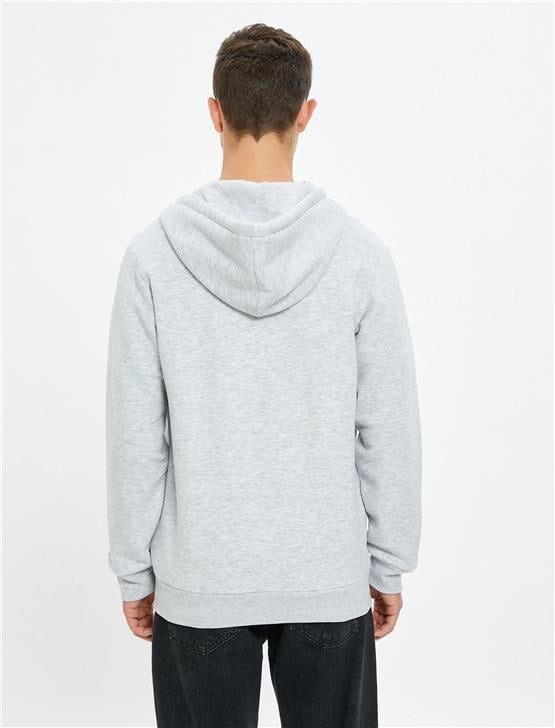 Koton 4Wam70029Mk 031 Gri Erkek Pamuk Jersey Sweatshirt