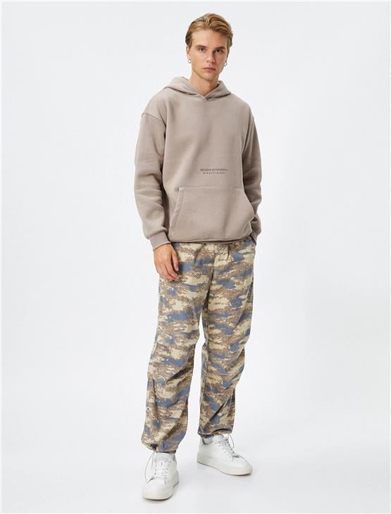 Koton 4Wam70168Mk 055 Bej Erkek Pamuk Jersey Sweatshirt