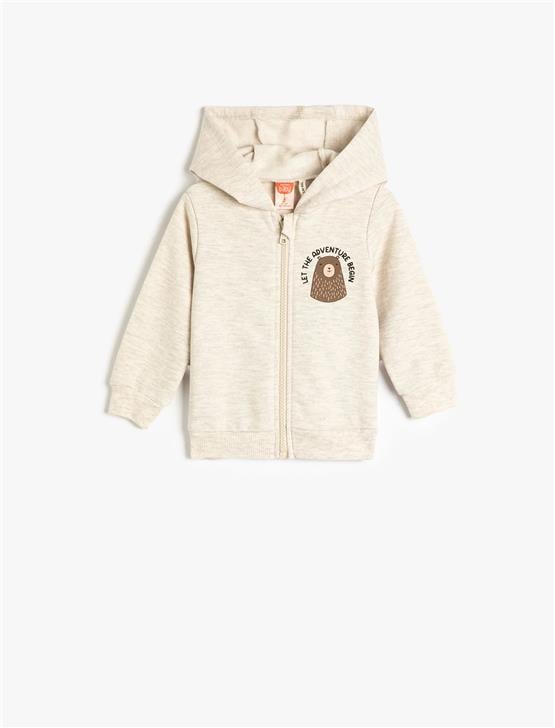 Koton 4Wmb10050Tk 050 Bej Erkek Bebe Pamuk Jersey Sweatshirt