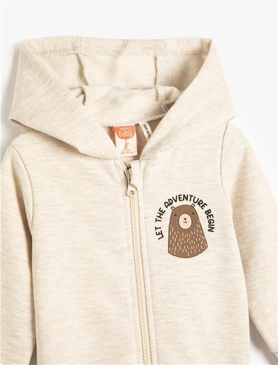 Koton 4Wmb10050Tk 050 Bej Erkek Bebe Pamuk Jersey Sweatshirt
