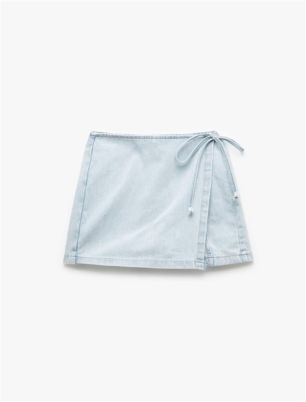 Koton 5Sal40010Md Bch Bleach Kadın Pamuk Denım Short
