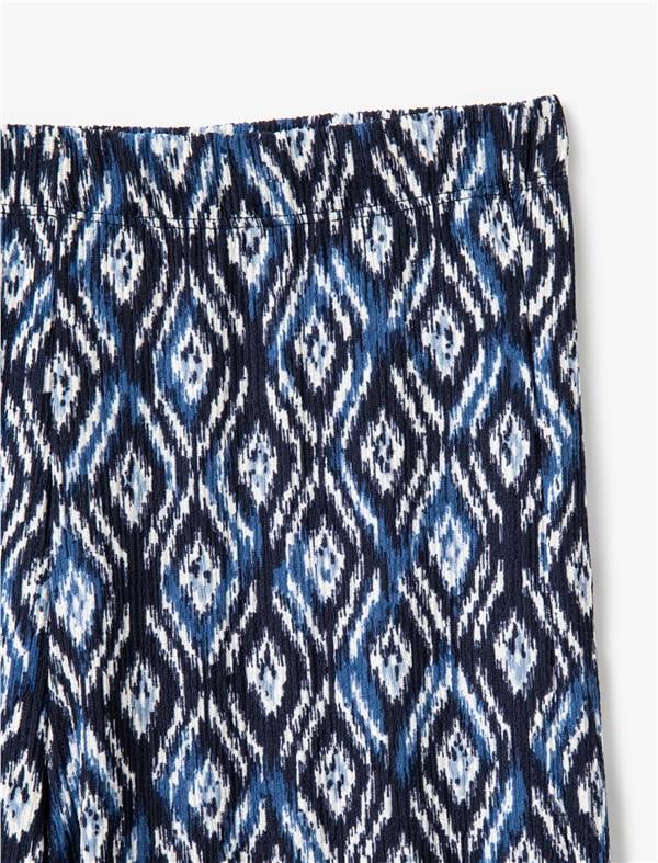 Koton 5Sal40012Ik 6D0 Mavı Desenlı Genc Kız Elastan Jersey Pantolon