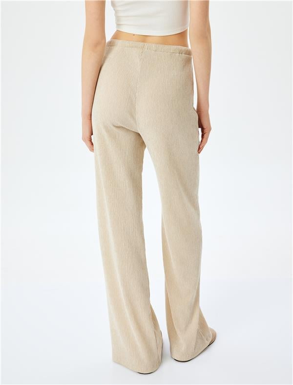 Koton 5Sal40047Ik 057 Bej Genc Kız Vıskoz Jersey Pantolon
