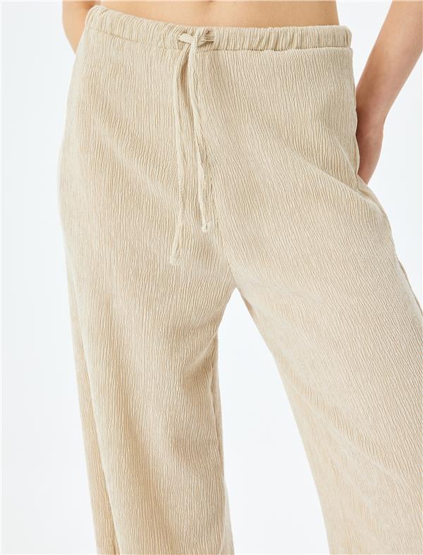 Koton 5Sal40047Ik 057 Bej Genc Kız Vıskoz Jersey Pantolon