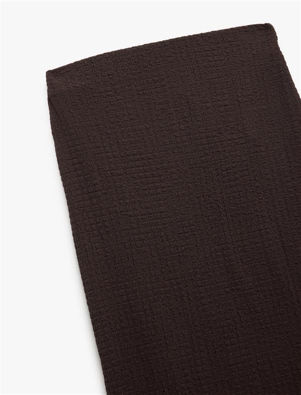 Koton 5Sal70021Ik 512 Kahverengı Genc Kız Jersey Elastan Etek