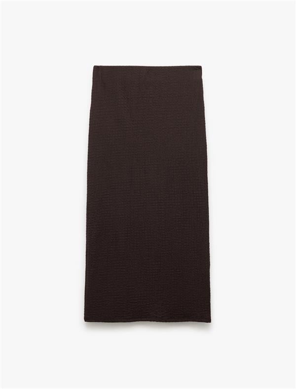 Koton 5Sal70021Ik 512 Kahverengı Genc Kız Jersey Elastan Etek