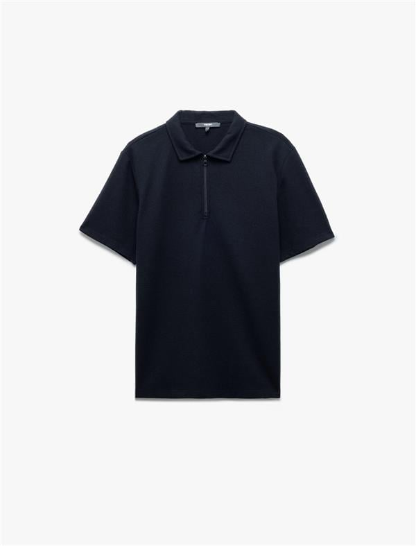 Koton 5Sam10013Mk 716 Lacıvert Erkek Pamuk Jersey Polo T-Shırt